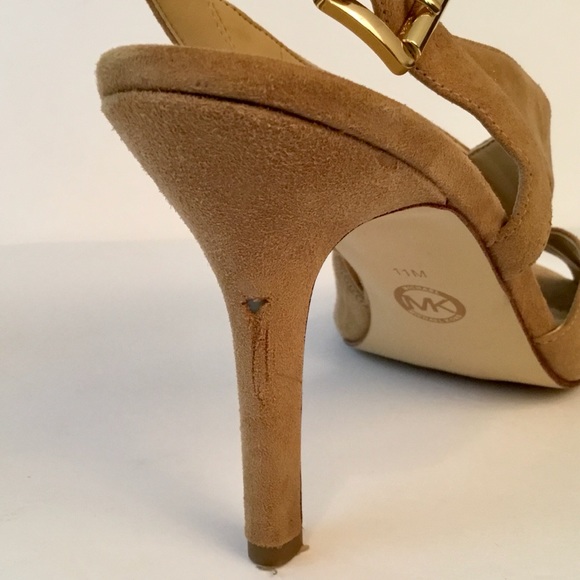 MICHAEL Michael Kors ‘Becky’ Suede Stiletto Dress Sandals - Picture 4 of 10